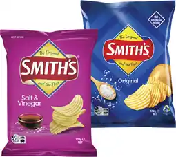 Coles Smith's Crinkle Cut Potato Chips-170g offer