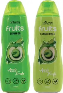 IGA Natures Organics Fruits Shampoo or Conditioner 500mL Selected Varieties offer