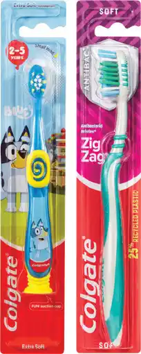IGA Colgate Zig Zag Toothbrush or Kids Toothbrush 1 Pack Selected Varieties offer
