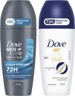 Coles Dove 72hr Roll On Deodorant offer