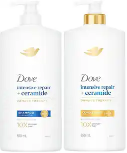 Coles Dove Shampoo or Conditioner 850mL offer