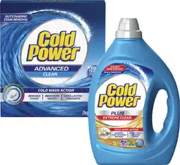 Coles Cold Power Laundry Liquid 2 Litre or Powder 2kg offer