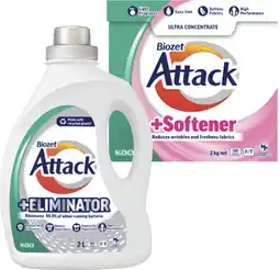 Coles Biozet Attack Plus Laundry Liquid 2 Litre or Powder 2kg offer
