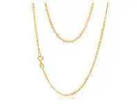 Shiels 9ct Yellow Gold Curb Dicut 50cm Chain 50 Gauge offer