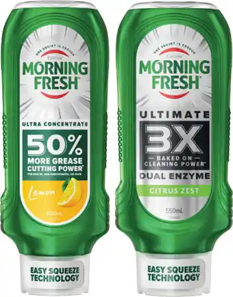 Coles Morning Fresh Easy Squeeze Dishwashing Liquid-600mL offer