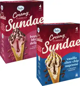 Coles Bulla Creamy Classics Ice Cream Sundae Cones 580mL offer