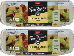Coles Coles Free Range Eggs 700g offer