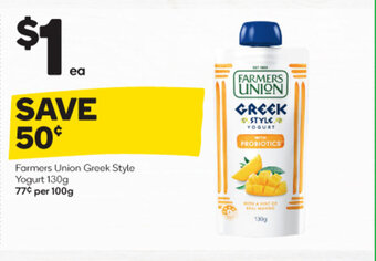 Woolworths Farmers Union Greek Style Yogurt offer