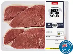 Coles Coles Australian No Added Hormones Beef Rump Steak offer
