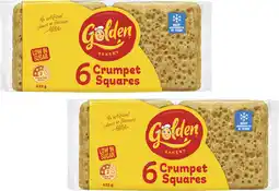 Coles Golden Crumpet Squares 425g offer