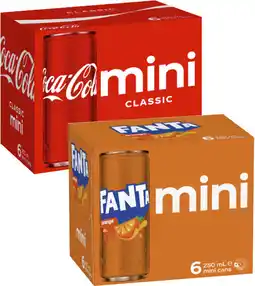 Coles Coca-Cola, Fanta or Sprite Soft Drink 6x250mL offer
