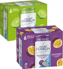 Coles Mt Franklin Lightly Sparkling Water offer