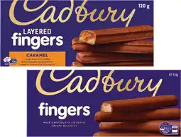 Coles Cadbury Chocolate Fingers-124g offer