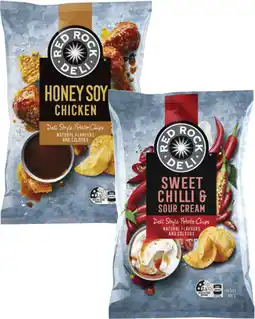 Coles Red Rock Deli Potato Chips-165g offer