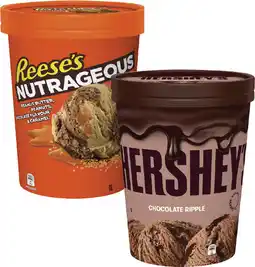 Coles Hershey's, Reese's or Violet Crumble Ice Cream Tub 1 Litre offer