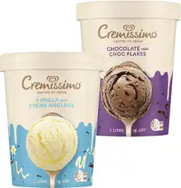 Coles Streets Cremissimo Ice Cream Tub offer
