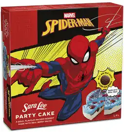Coles Sara Lee Frozen Spiderman Party Cake offer