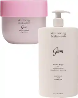 Coles Gem Skin Loving Body Wash 900mL or Body Scrub 510mL offer