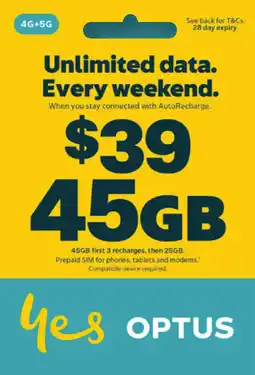 Coles Optus $39 Prepaid SIM Starter Kit offer