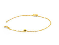 Shiels 9ct Yellow Gold Silver Filled Singapore Ball 19cm Bracelet offer