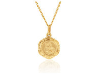 Shiels 9ct Yellow Gold Saint Christopher Pendant 6 Sided offer