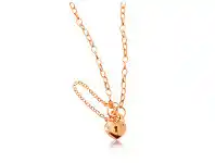 Shiels 9ct Rose Gold Heart Locket Belcher Padlock Bracelet 18cm offer
