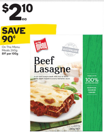 Woolworths On The Menu Meals offer