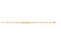 Shiels 9ct Yellow Gold Silver Filled 19cm Figaro Bracelet offer