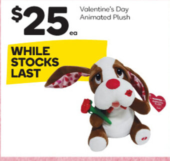 Woolworths Valentine's Day Animated Plush offer