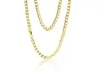 Shiels 9ct Silver Filled Curb Bev 50cm 100 Gauge Chain offer