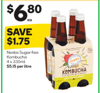 Woolworths Nexba Sugar-free Kombucha offer