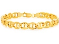Shiels 9ct Yellow Gold Silver Filled Anchor Bracelet offer