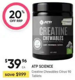 Healthy Life ATP Science Creatine Chewables Citrus offer