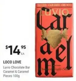 Healthy Life Loco Love Luvio Chocolate Bar Caramel & Caramel Pieces offer