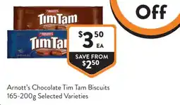 Foodworks Arnott's Chocolate Tim Tam Biscuits offer