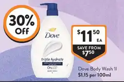 Foodworks Dove Body Wash offer