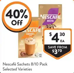 Foodworks Nescafé Sachets Selected Varieties offer