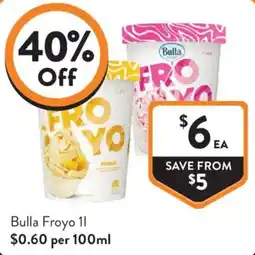 Foodworks Bulla Froyo 1l offer