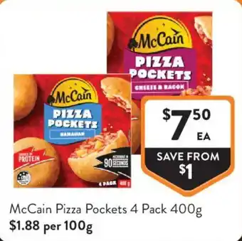 Foodworks McCain Pizza Pockets offer