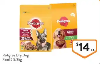 Foodworks Pedigree Dry Dog Food offer