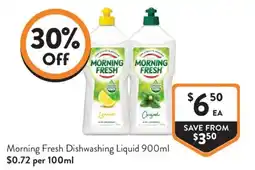 Foodworks Morning Fresh Dishwashing Liquid offer