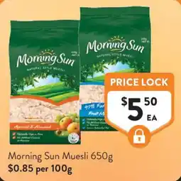 Foodworks Morning Sun Muesli offer