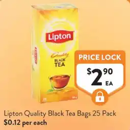Foodworks Lipton Quality Black Tea Bags offer
