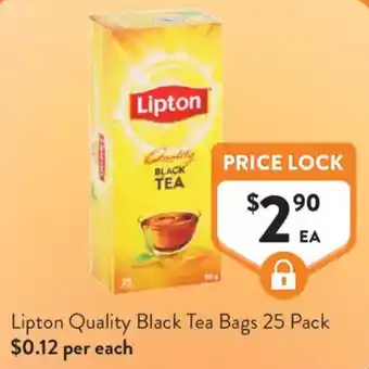 Foodworks Lipton Quality Black Tea Bags offer