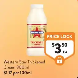 Foodworks Western Star Thickened Cream offer