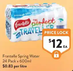Foodworks Frantelle Spring Water offer