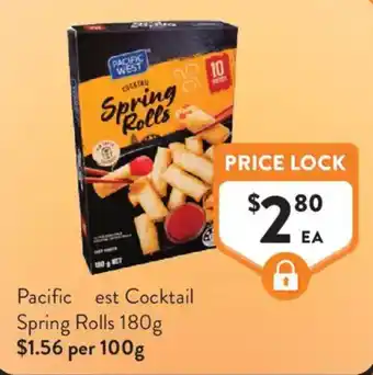 Foodworks Pacific West Cocktail Spring Rolls offer