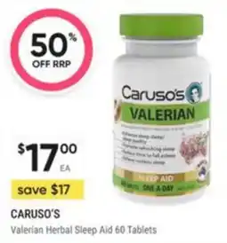 Healthy Life Caruso's Valerian Herbal Sleep Aid offer