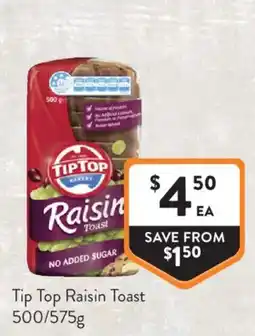 Foodworks Tip Top Raisin Toast offer