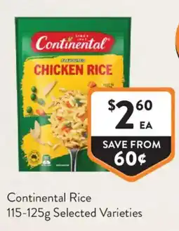 Foodworks Continental Rice offer
